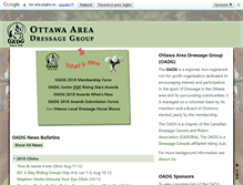 Tablet Screenshot of ottawadressage.ca